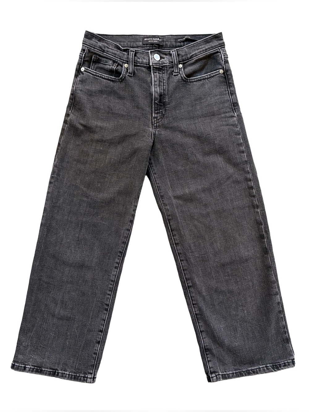 Title: Banana Republic Charcoal Relaxed Cropped Bootcut Jeans | Size US 27